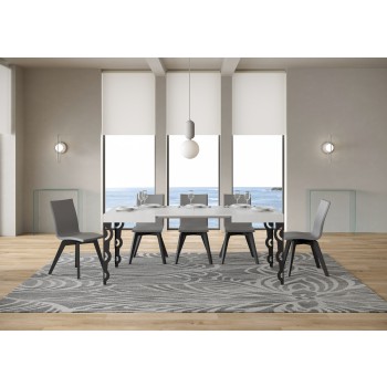 Karamay Anthracite Table - Extendable table 70x110/194 cm Karamay White Ash Anthracite frame