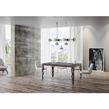 Karamay Anthracite Table - Extendable table 90X120/224 cm Karamay White Ash Anthracite frame