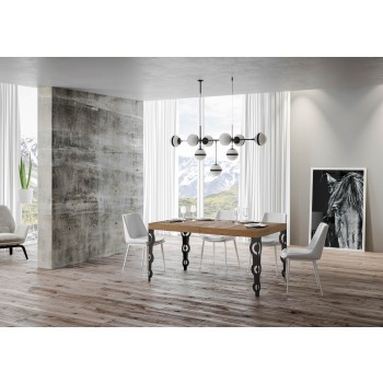 Karamay Anthracite Table - Extendable table 90X120/224 cm Karamay White Ash Anthracite frame