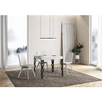 Karamay Anthracite Table - Extendable table 90x90/246 cm Karamay White Ash Anthracite frame