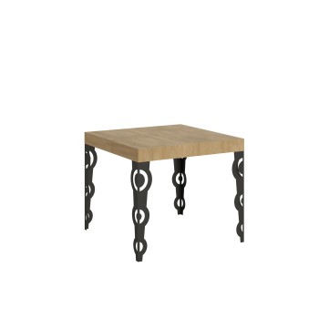 Karamay Anthracite Table - Extendable table 90x90/246 cm Karamay White Ash Anthracite frame