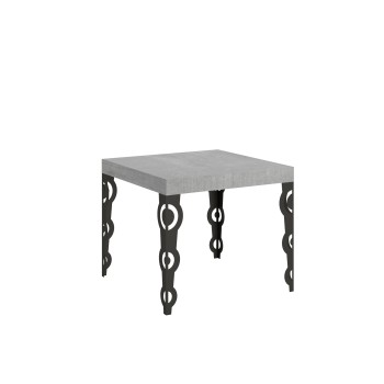 Karamay Anthracite Table - Extendable table 90x90/246 cm Karamay White Ash Anthracite frame