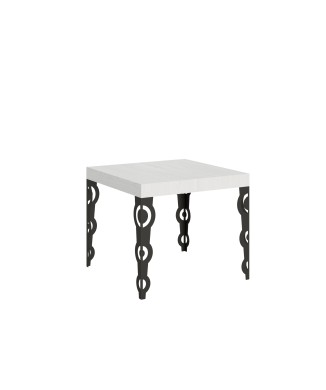 Karamay Anthracite Table - Extendable table 90x90/246 cm Karamay White Ash Anthracite frame