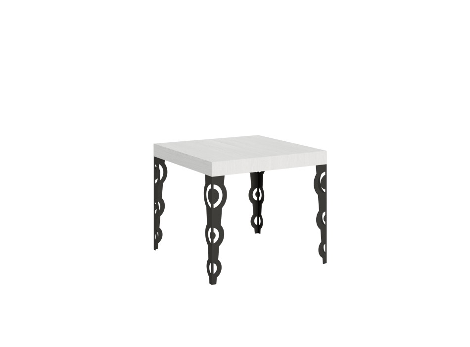 Karamay Anthracite Table - Extendable table 90x90/246 cm Karamay White Ash Anthracite frame