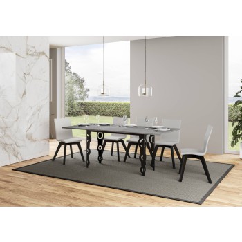 Karamay Double Table - Opening table 120/200x45/90 cm Karamay Double Oak Nature Anthracite frame