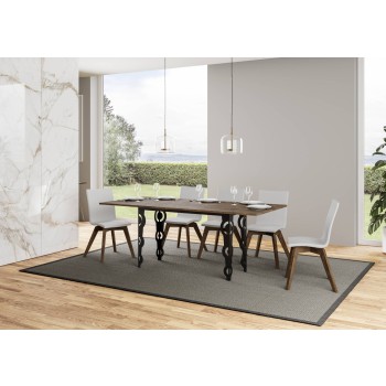 Karamay Double Table - Opening table 120/200x45/90 cm Karamay Double Oak Nature Anthracite frame