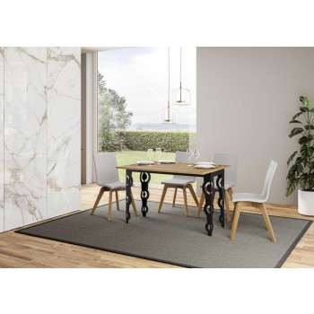 Karamay Double Table - Opening table 120x45/90 cm Karamay Double Oak Nature Anthracite frame