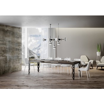 Karamay Evolution Anthracite Table - Extendable table 90x120/224 cm Karamay Evolution White Ash Anthracite frame