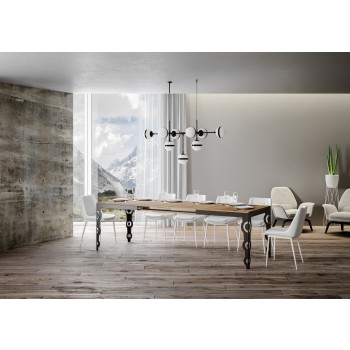 Karamay Evolution Anthracite Table - Extendable table 90x120/224 cm Karamay Evolution White Ash Anthracite frame