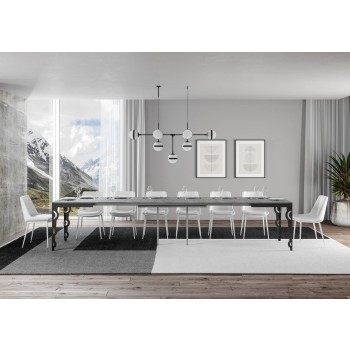 Karamay Evolution Anthracite Table - Extendable table 90x120/380 cm Karamay Evolution White Ash Anthracite frame