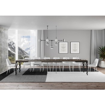 Karamay Evolution Anthracite Table - Extendable table 90x120/380 cm Karamay Evolution White Ash Anthracite frame