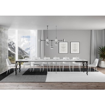 Karamay Evolution Anthracite Table - Extendable table 90x120/380 cm Karamay Evolution White Ash Anthracite frame