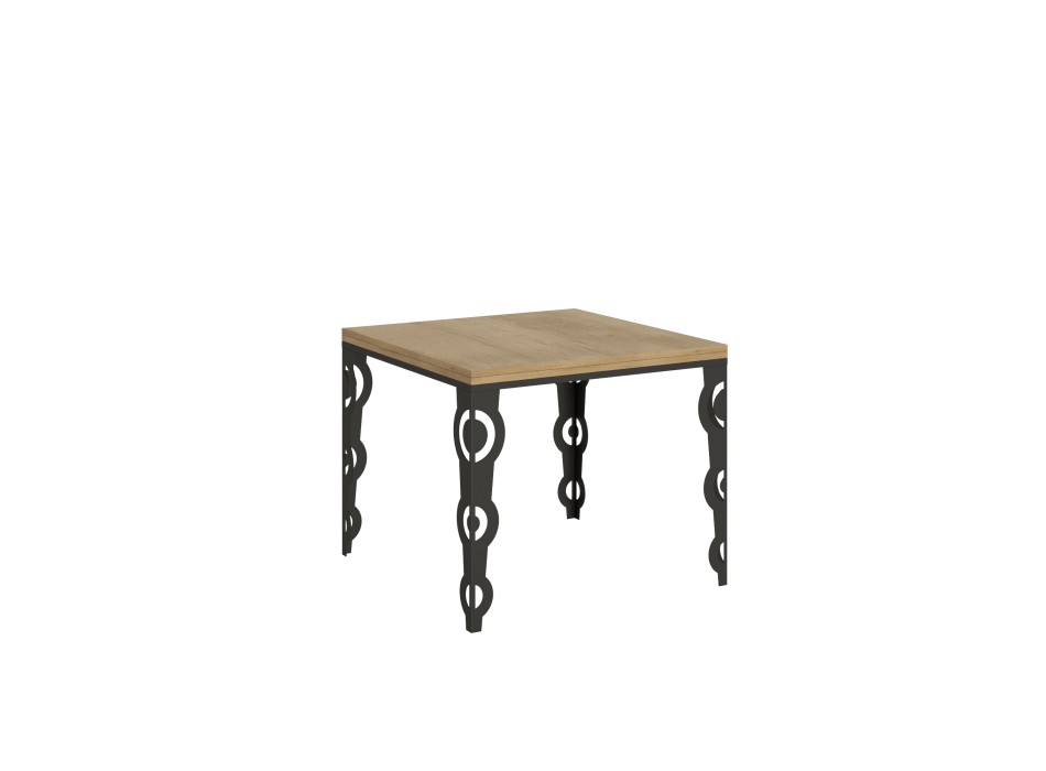 Karamay Libra Anthracite Table - Opening table 90x90/180 cm Karamay Libra Oak Nature Anthracite frame