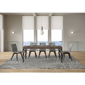 Karamay Premium Anthracite Table - Extendable table 90X120/224 cm Karamay Premium White Ash Anthracite frame