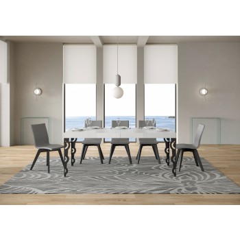 Karamay Premium Anthracite Table - Extendable table 90X120/224 cm Karamay Premium White Ash Anthracite frame