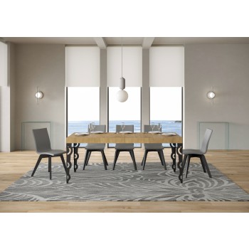 Karamay Premium Anthracite Table - Extendable table 90x130/234 cm Karamay Premium White Ash Anthracite frame