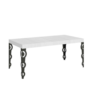 Karamay Premium Anthracite Table - Extendable table 90x90/246 cm Karamay Premium White Ash Anthracite frame