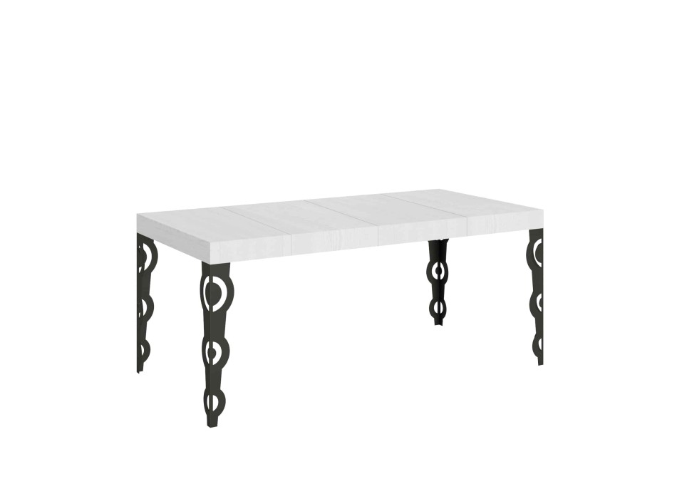 Karamay Premium Anthracite Table - Extendable table 90x90/246 cm Karamay Premium White Ash Anthracite frame