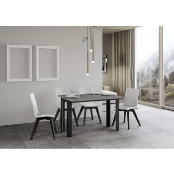 Linea Double Table - Opening table 120/200x45/90 cm Linea Double Oak Nature Anthracite frame