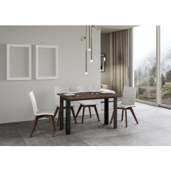 Linea Double Table - Opening table 120/200x45/90 cm Linea Double Oak Nature Anthracite frame