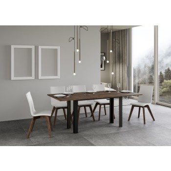 Linea Double Table - Opening table 120/200x45/90 cm Linea Double Oak Nature Anthracite frame