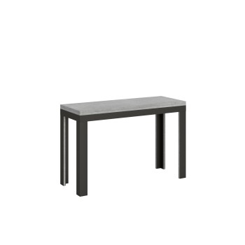 Linea Double Table - Opening table 120/200x45/90 cm Linea Double Oak Nature Anthracite frame