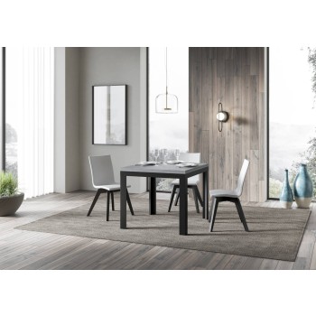 Libra Line Anthracite Table - Opening table 90x90/180 cm Libra Line Oak Nature Anthracite frame