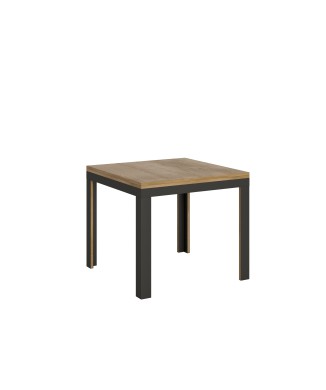 Libra Line Anthracite Table - Opening table 90x90/180 cm Libra Line Oak Nature Anthracite frame