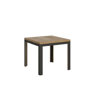 Libra Line Anthracite Table - Opening table 90x90/180 cm Libra Line Oak Nature Anthracite frame