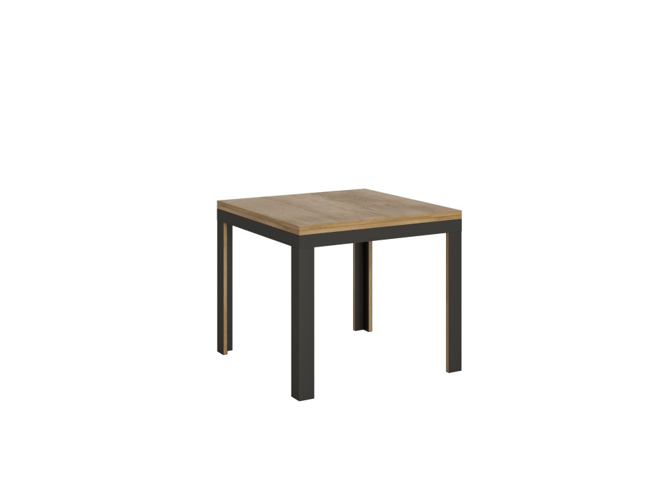 Libra Line Anthracite Table - Opening table 90x90/180 cm Libra Line Oak Nature Anthracite frame