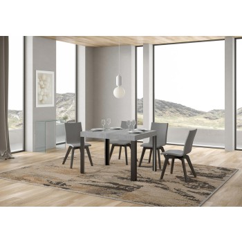 Linea Table - Extendable table 70x110/194 cm Linea White Ash Anthracite frame