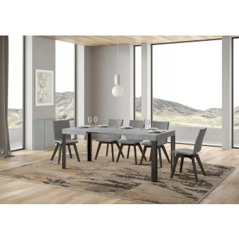 Linea Table - Extendable table 70x110/194 cm Linea White Ash Anthracite frame