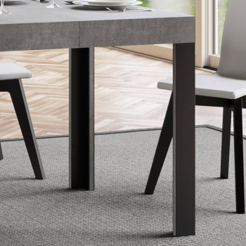 Linea Table - Extendable table 70x110/194 cm Linea White Ash Anthracite frame