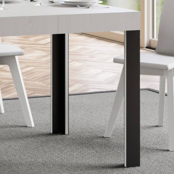 Linea Table - Extendable table 70x110/194 cm Linea White Ash Anthracite frame