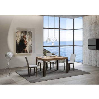 Linea Table - Extendable table 90x130/234 cm Linea White Ash Anthracite frame