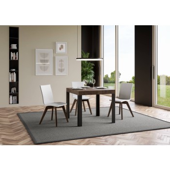 Linea Table - Extendable table 90x90/246 cm Linea White Ash Anthracite frame