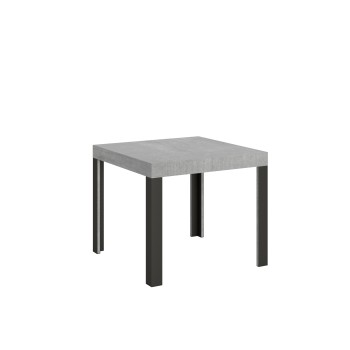 Linea Table - Extendable table 90x90/246 cm Linea White Ash Anthracite frame