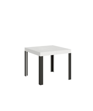 Linea Table - Extendable table 90x90/246 cm Linea White Ash Anthracite frame