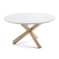 Lotus table Ø 135 cm white lacquered