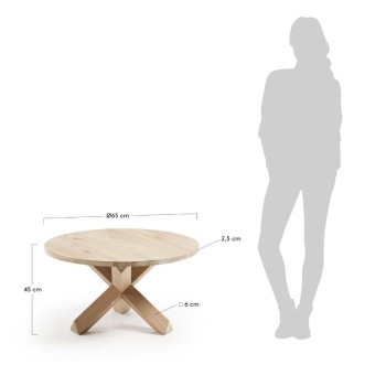 Lotus table Ø 65 cm wood