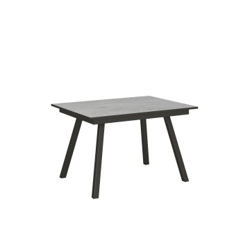 Mirhi table - Extendable table 90x120/180 cm Mirhi White Ash Anthracite frame