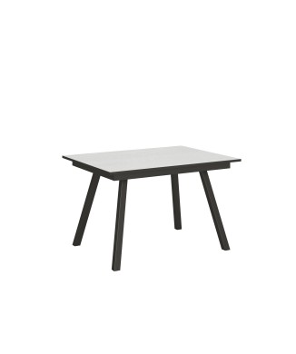 Mirhi table - Extendable table 90x120/180 cm Mirhi White Ash Anthracite frame