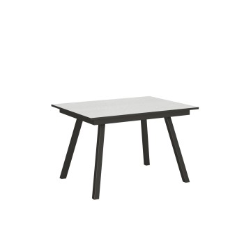 Mirhi table - Extendable table 90x120/180 cm Mirhi White Ash Anthracite frame