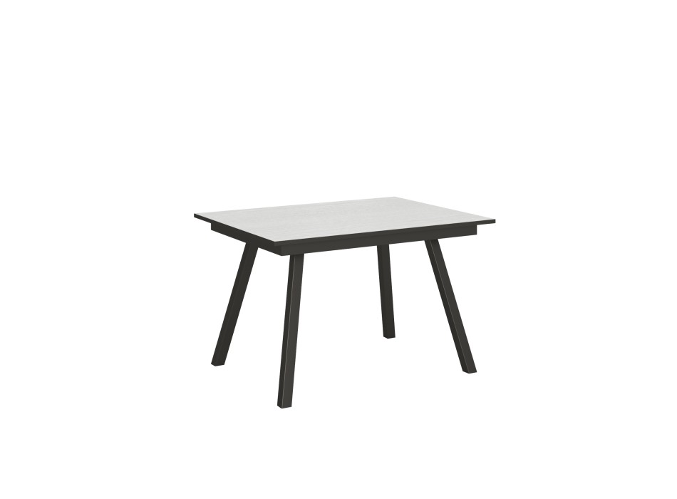 Mirhi table - Extendable table 90x120/180 cm Mirhi White Ash Anthracite frame