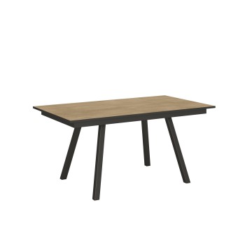 Mirhi table - Extendable table 90x160/220 cm Mirhi White Ash Anthracite frame