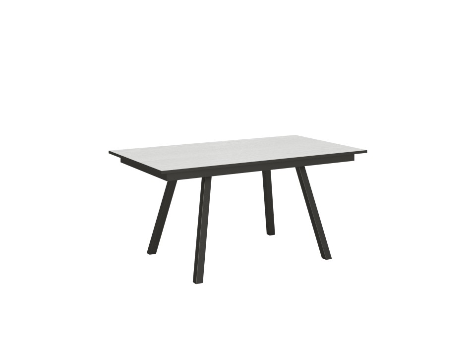 Mirhi table - Extendable table 90x160/220 cm Mirhi White Ash Anthracite frame