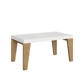 Naxy Mix table - Extendable table 90x160/264 cm Naxy Mix White Ash top - Walnut legs