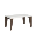 Extendable table 90x160/264 cm Naxy Mix White Ash top - Walnut legs