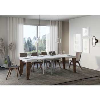 Naxy Table - Extendable table 90x90/246 cm Naxy White Ash