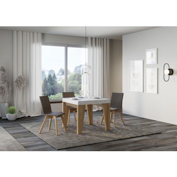 Naxy Table - Extendable table 90x90/246 cm Naxy White Ash